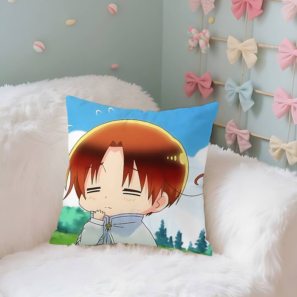 Anime Hhetalia World StarsS Case Plush Fabric Soft Pillowcase Double Sided Print Cushion Cover Household Gifts