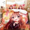 Kawaii Das Dämonenmädchen von nebenan Bettwäscheset Einzelbett Twin Full Queen King Size Bettset Erwachsener Kind Schlafzimmer Bettbezugsets Anime