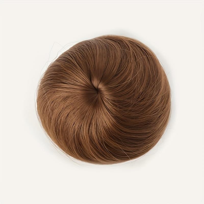 

Женские синтетические шиньоны для волос, пучок, пончик, накладные волосы, коричневые, красные, синтетические, высокотемпературные волокна