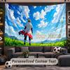 Wall Hanging Tapestry Custom NameNaruto Pattern Personalized Printed Fabric Wall Decor
