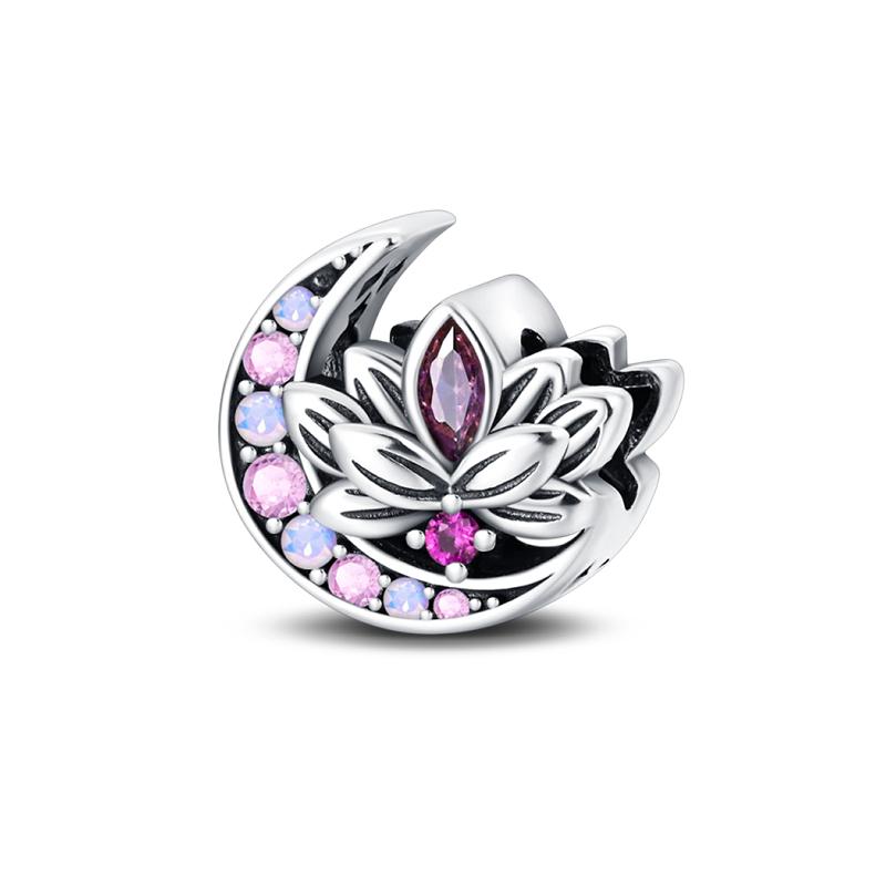 Genuine Copper Classical Lotus Butterfly Angel Cross Dragonfly Pink Purple Charm Bead Charms Bead Charms Compatible With Pandora Authentic Bracelets D