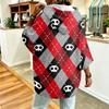 Women's Halloween Print Hooded Sweatshirt Casual Loose Fit Pullover Top