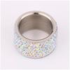 8 Row Multi Fashion Female Stainless Steel Crystal Wedding Rings for Women  AB+ CZ Stone Party Rhinestone Rings