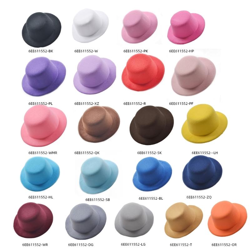 Womens Felt Fascinator Hat DIY Round Solid Color Small Plush Hat Hair Decor Wedding Bridal Cocktail Headwear Fasciantor Base