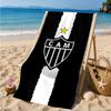 Black And White Stripes With Star Microfiber Beach Towel, Soft And Absorbent, Quick-Dry, Ideal for Summer Travel, Beach Essential, Swimming Pool