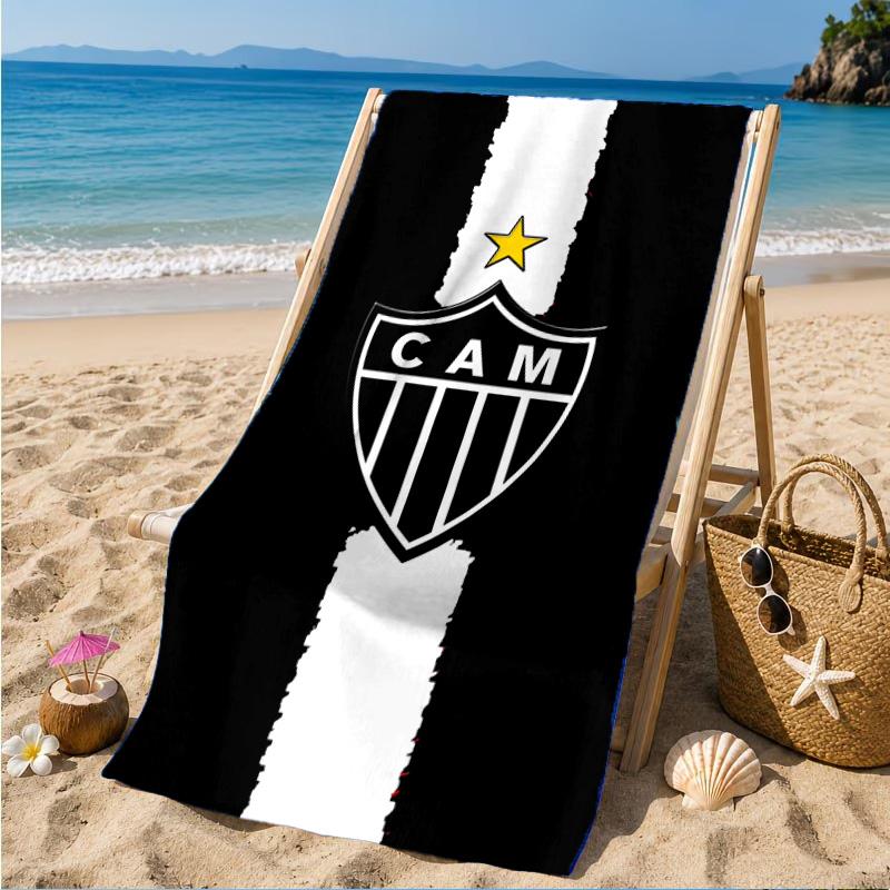 Black And White Stripes With Star Microfiber Beach Towel, Soft And Absorbent, Quick-Dry, Ideal for Summer Travel, Beach Essential, Swimming Pool