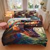 3pcs Bedding Set Dino Jungle Includes 1 Comforter + 2 Pillowcases, Without Pillow Inserts, Soft Comfortable, Lightweight Breathable, Printed