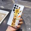 Patterned Giraffe with Tulips Case for Samsung Galaxy S26 S25 S24 S23 S22 S21 S20 FE Plus Soft TPU Slim Fit Shockproof Cover