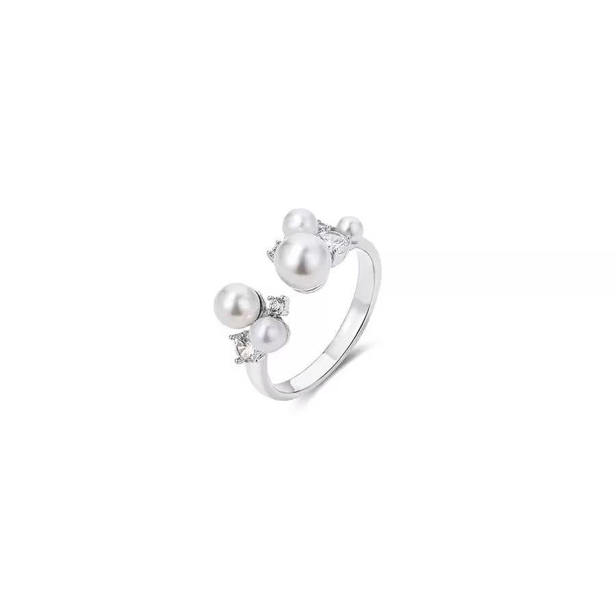 Double Layer Open Zircon Ring - Minimalist Luxury for Women