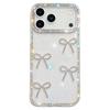 For iPhone 17 Pro Case Rhinestone Edge Butterfly Bow Decor TPU+PC IMD Phone Cover