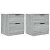 Nightstands 2 pcs Grey Sonoma Particleboard