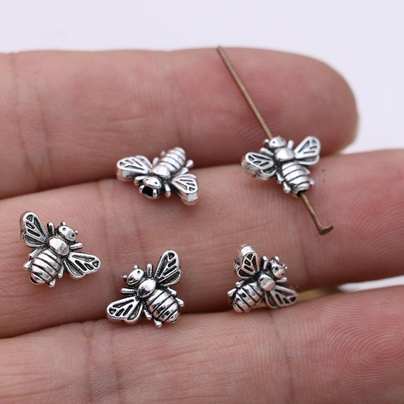 20 Stück Goldfarbene Bienen Lose Abstandshalter Perlen Für Schmuckherstellung Armband DIY Halskette Handgefertigtes Handwerk