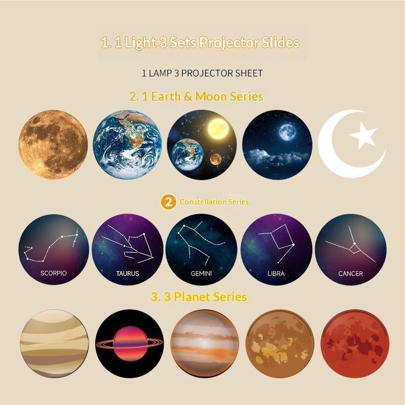 Starry Sky Projection Light USB Charging Creative Polaris Light Ambient Light Bedside Desktop Night Light