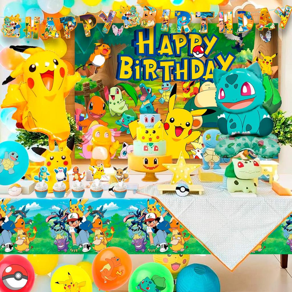 Cartoon-Geburtstagsparty-Dekorationen, Anime-Mottoparty-Dekorationen, Anime-Ballon-Party-Set, Ballon-Dekorationen