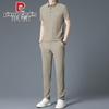 Pierre Cardin Men's Ice Silk T-Shirt & Pants Set