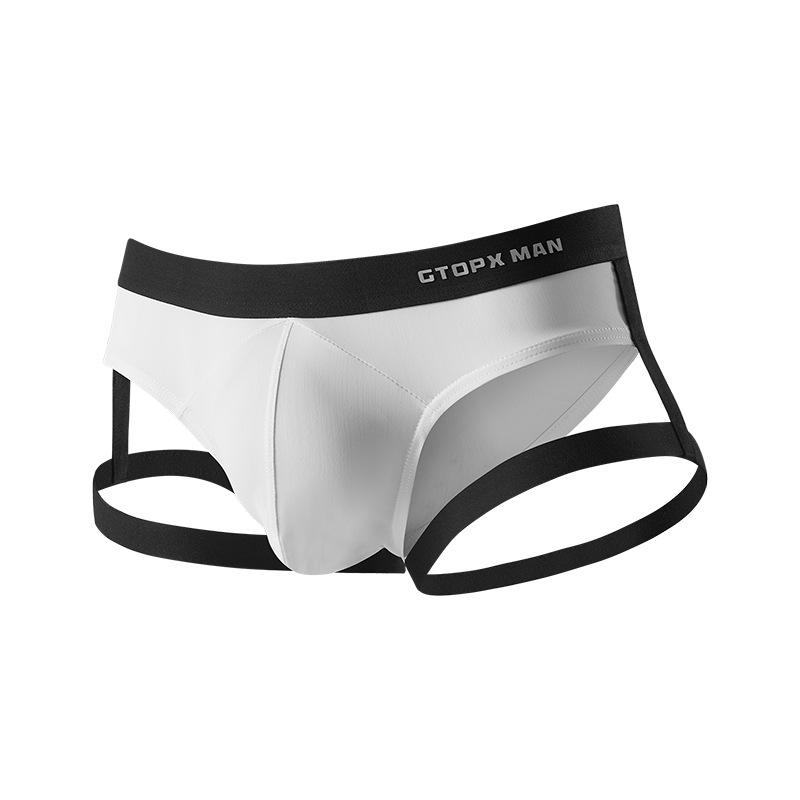 Sexy Men's Jockstrap Breathable Panties Bulge Pouch Briefs Elastic Backless Jockstrap Briefs Underpants Underwear Man