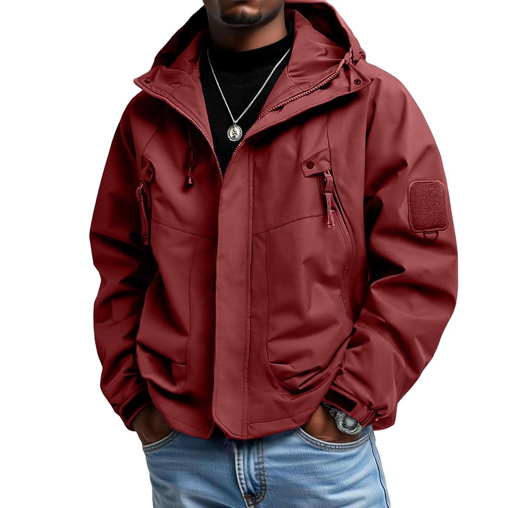 Men's  Leisure  Loose  Windbreaker  Hooded  Hood  Coat