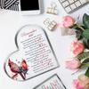 Acrylic Heart Memorial - Sympathy Table Centerpiece for Loss of Loved One