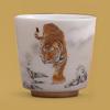 Chaxun Auspicious Tiger Mutton-Fat Jade Porcelain Master Cup