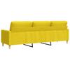Vidaxl Sofa 3-Osobowa, Jasnożółta, 210 Cm, Tapicerowana Tkaniną