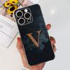 For iPhone 16 Pro Max 16 Plus Bumper Case Clear Soft TPU Coque Cover For iPhone16 16+ Initials Letter Pattern Silicone Funda