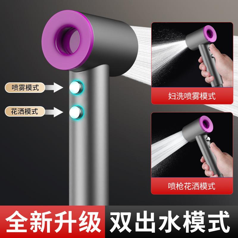 Hygienic Shower Toilet Bidet Sprayer Shower Head Double Outlet Angle Valve Wall-mounted Double Outlet Bidet Toilet Accessories