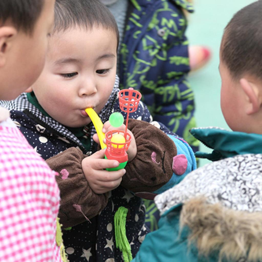 1pcs Random Color Pipe Blowing Ball Toys For Kids Outdoor Sports Games Balance Training Learning Toys Boys Girls Funny Toy