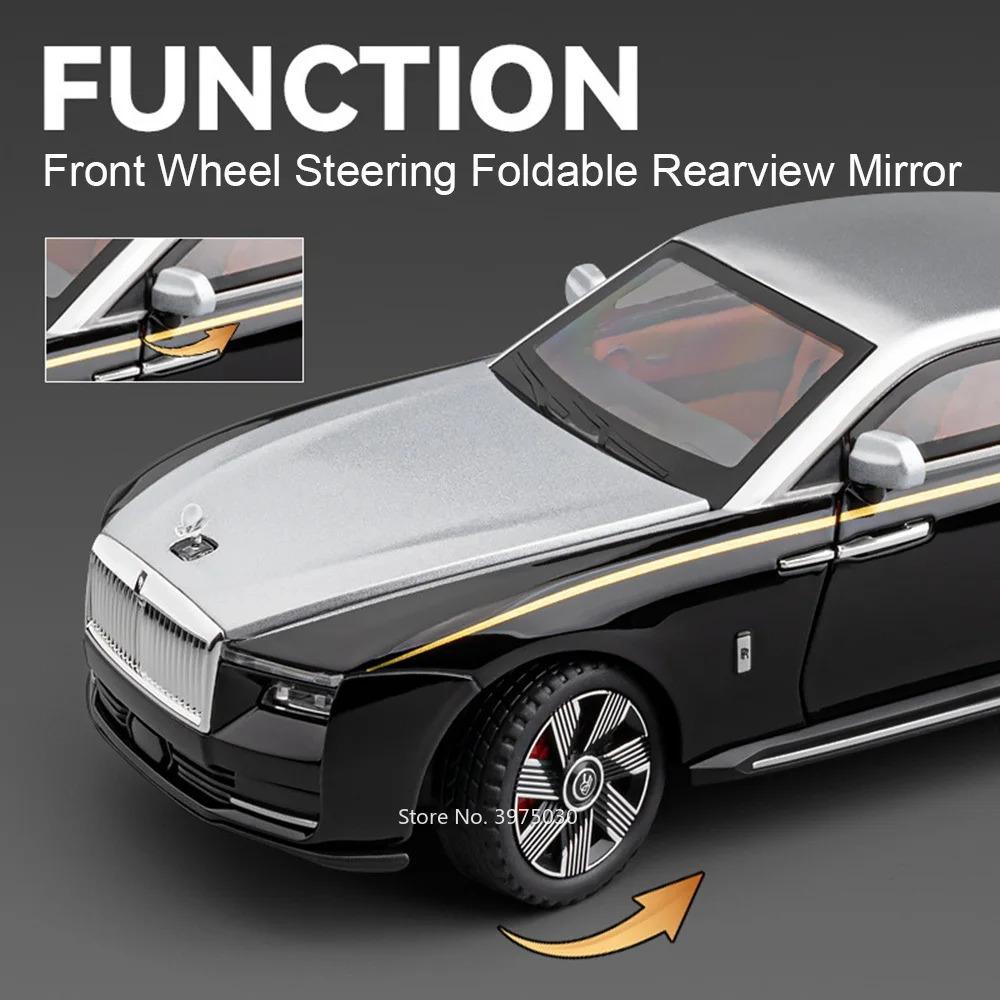Scale 1:24 Spectre Cullinan Sports Car Model Toy Metal Diecast Music Light Wheel Steering Models Toys for Children's Gifts