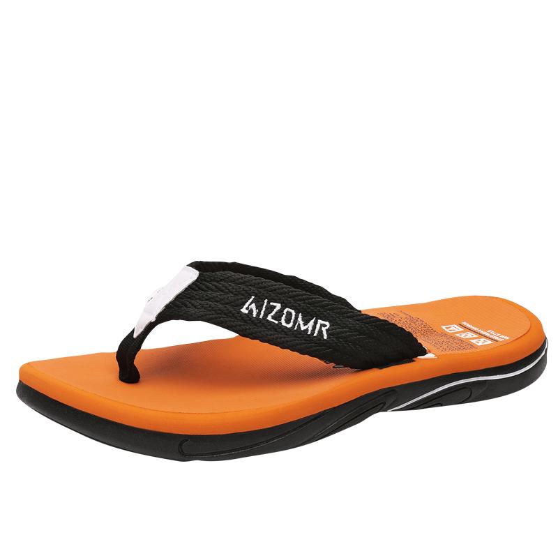 

Летние мужские модные повседневные тапочки, сандалии, пляжная обувь, тапочки с рисунком «елочка», домашняя мужская обувь 44 оранжевый