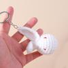 Cute Handmade Knitted Animal Keychain for Women Girls Crocheted Pig Dog Keyring Car Key Holder Handbag Pendants DIY Jewelry Gift