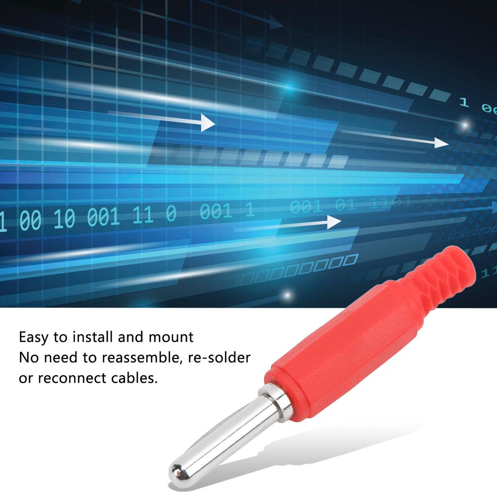 10pcs J.10023 4mm Banana Plug Professional Brass 4mm Male Banana Plug for Security Accessories