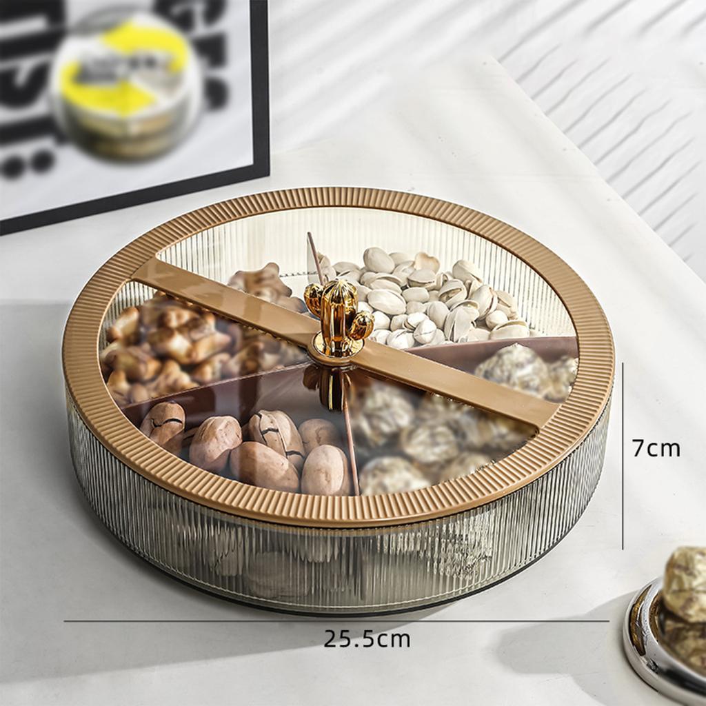 Rotating Snack Serving Tray Appetizer Dish Multipurpose Nut and Candy Serving Dish Snack Container for Candy Cakes Snacks