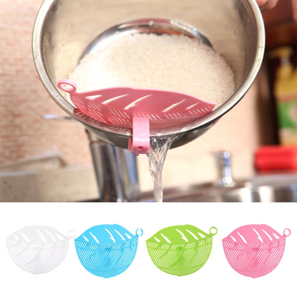 Kitchen Manual Draining Leaf Rice Washing Device Clip Type Kitchen Utensil