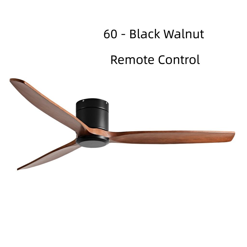 42-60" Modern Whisper-Quiet Villa Hotel Decoration Fan Commercial Ceiling Fan Style Solid Wood Blades Electric Fan