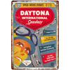 For DAYTONA 500 Speedweek Vintage Metal Tin Sign    Retro Racing Wall Art with 19591960 Race Car Design Speedweek Sponsor Log