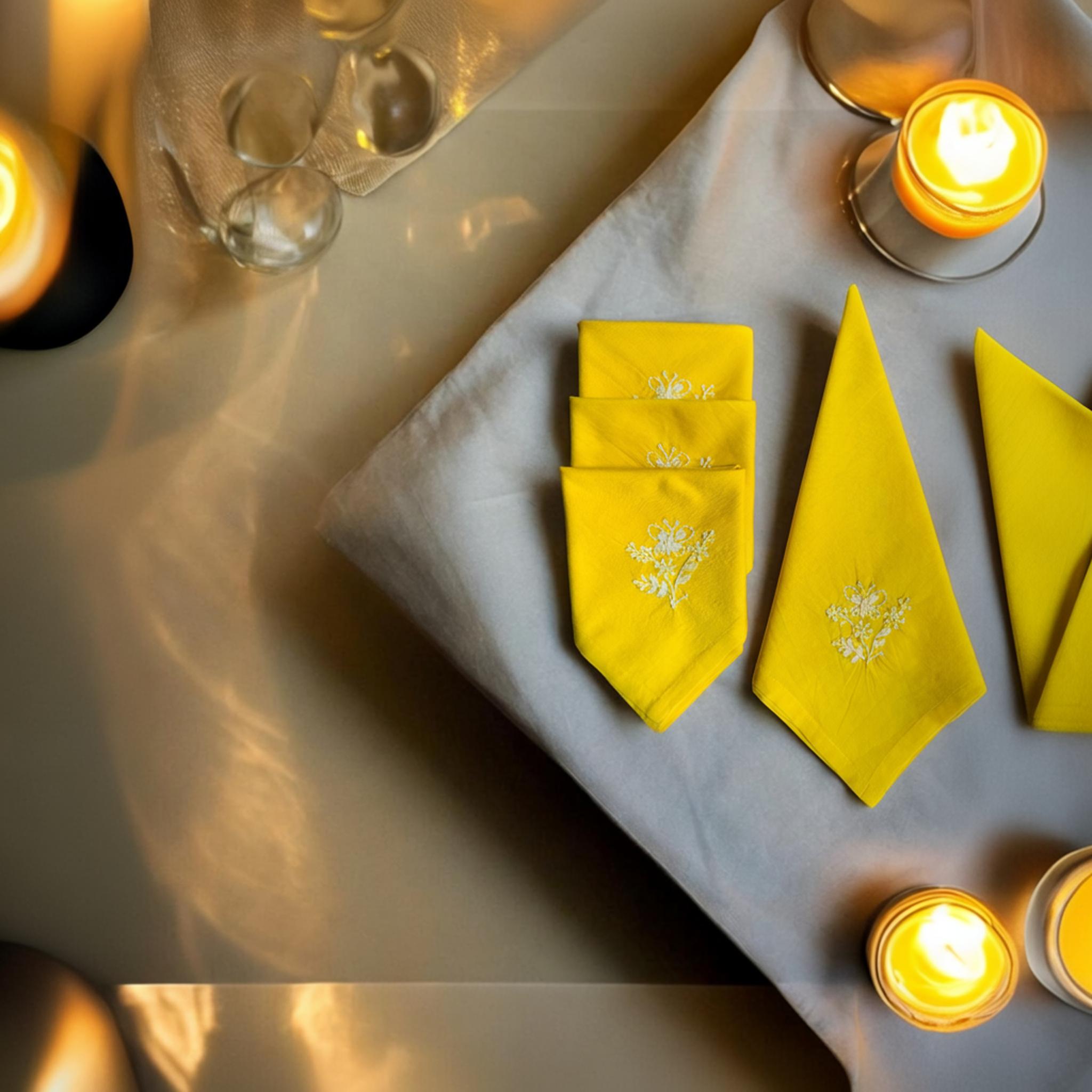 

Салфетка для ужина с антофилом жёлтый