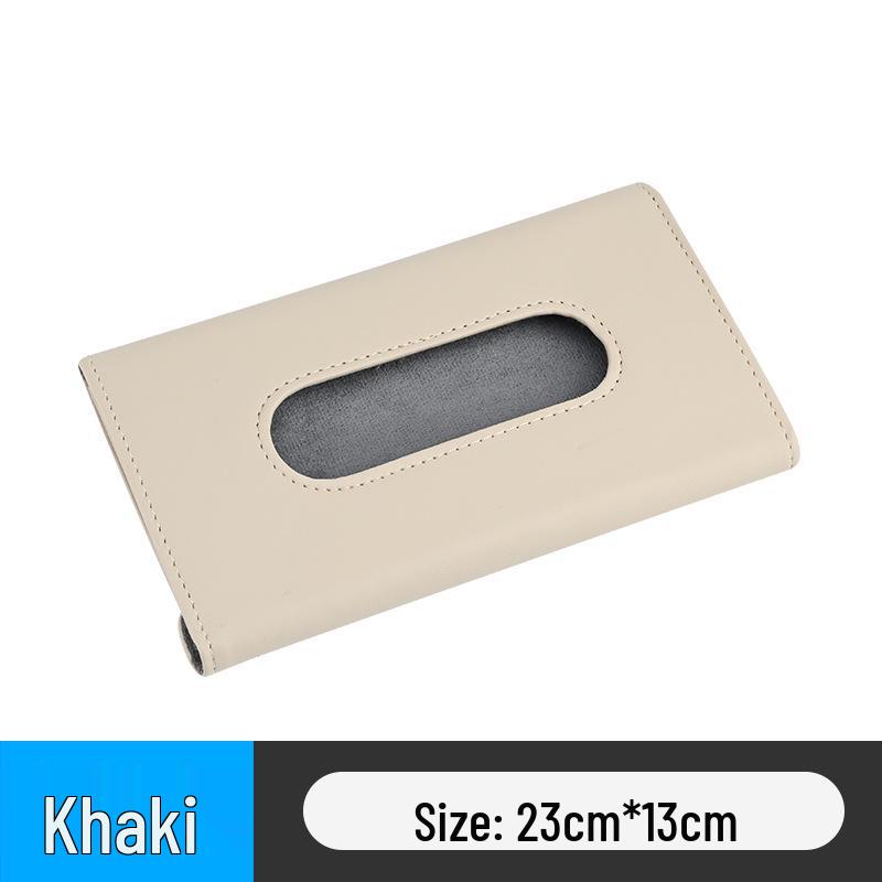 Diamond-Inlaid Leather Car Tissue Box Visor & Seat Back Holder