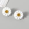 Süße Frauen Malerei Gänseblümchen Blume Ohrstecker Ohrringe Piercing Schmuck Geschenk