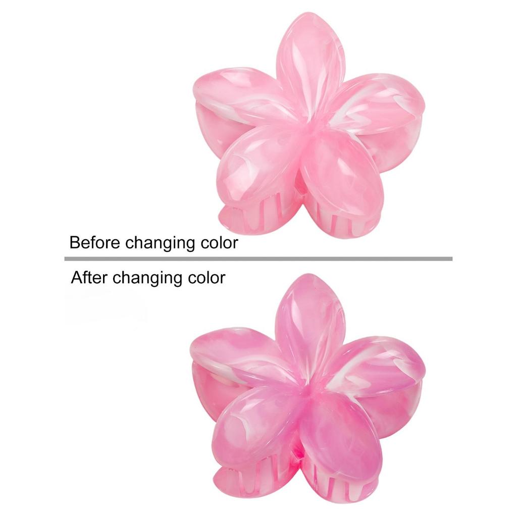 New Hawaiian Flower Hair Claw Clips Discoloration In Sunlight, Strong Hold Beach Hair Accessories for Women Thin Thick Hair