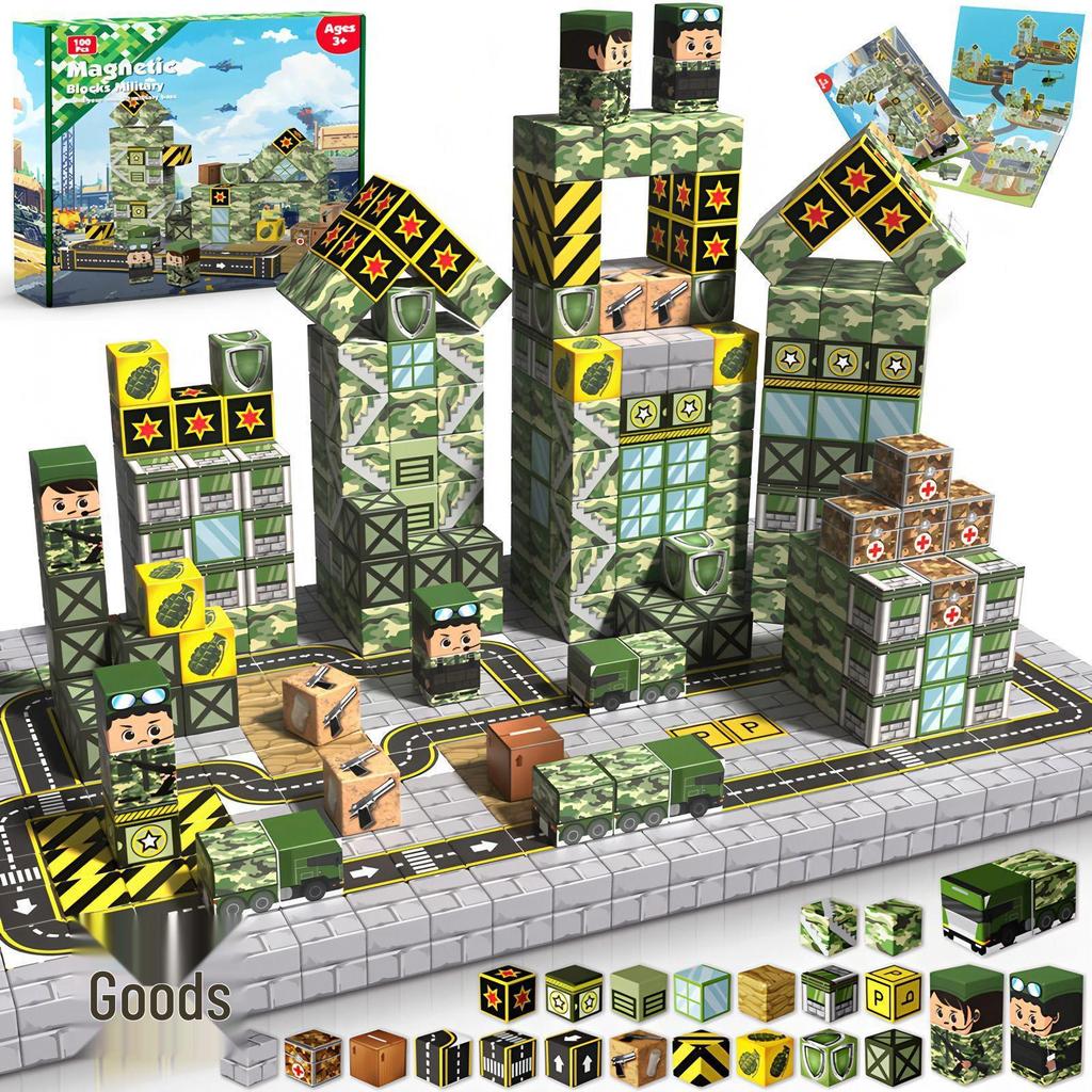 Cross-border Magnetic World Cube Puzzle Set - 2CM Building Blocks