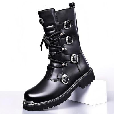 New Autumn  Winter Men Long Leg Knight Boots with Round Toe and Thick Sole Comfortable Outdoor Casual Men Motorcycle Boots