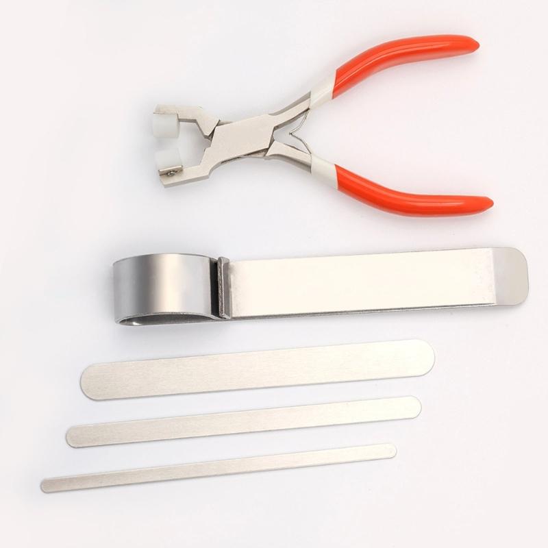 1Set Bracelets Bending Pliers Jewelry Making Tool Metal Bending Bar,Nylon Tip Pliers with Aluminum Bar for Shaping Metal