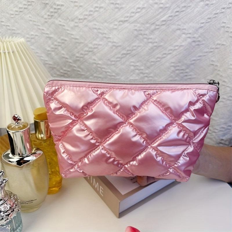 Waterproof Women Makeup Bag Travel Cosmetic Toiletry Storage Pouch Elegant Square Zipper Makeup Bag Case