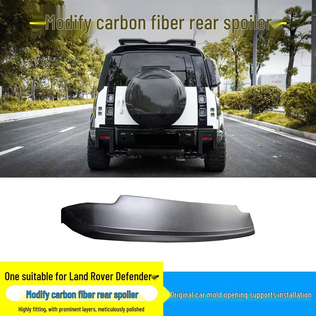Carbon Fiber Style Rear Spoiler Lip for Land Rover Defender 90/110/130
