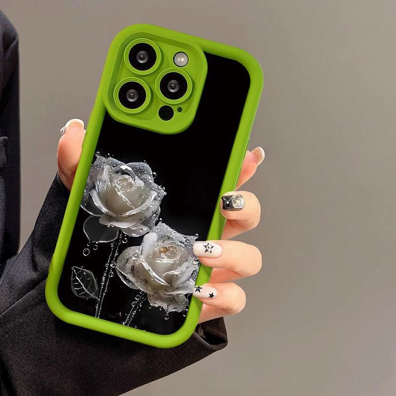 Rain and Dew Rose for iPhone17ProMax mobile phone case 17 Apple 16 matte 14/15 Premium 12 factory