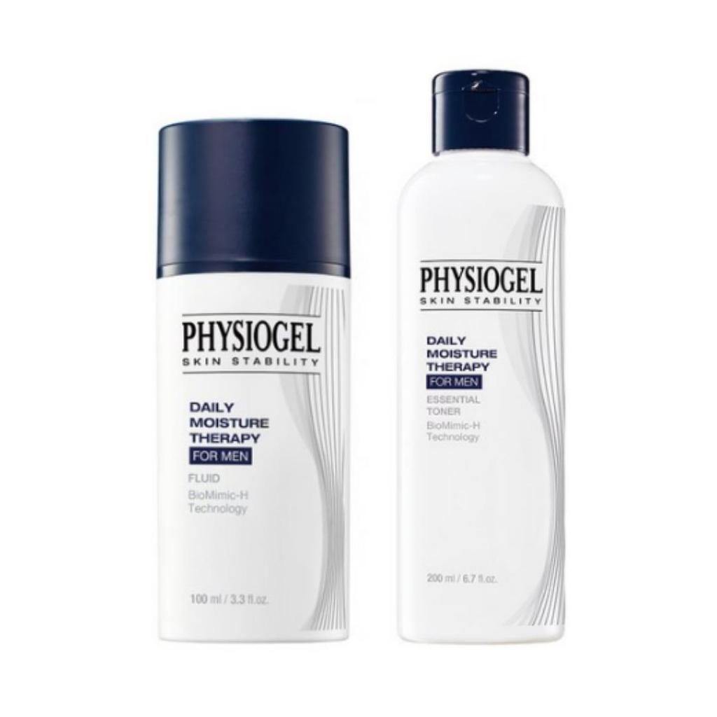 Physiogel Daily Moisture Therapy For Men — Fluid Lotion 100 ml + Essential Toner 200 ml Set