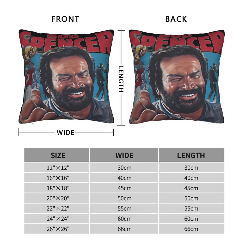 Bud Spencer Italian Actor Pillow Case Design Pillow Cover Vintage Cushion Cover For Chair Sofa Home Decor