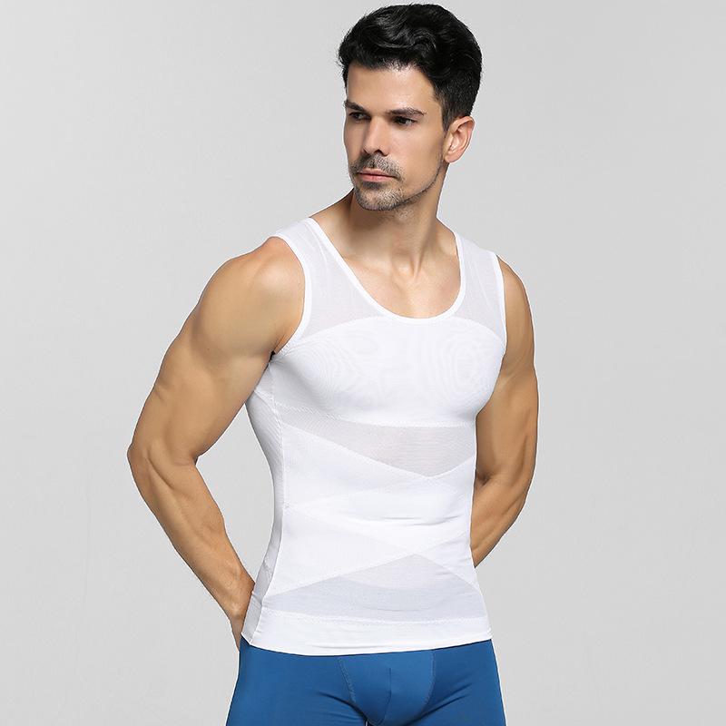 Men's Lightweight Breathable Chest & Back Support Tummy Control Shaper