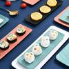 1/2 White Pp Tree Pattern Rectangular Sushi Plates, Dessert Snacks, Fruit Afternoon Tea and Western Food Plates, Home Cafe Restauran