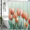 Mother's Day Tulip Shower Curtain, Bathroom Decorative Shower Curtain, Waterproof Shower Curtain with Hooks